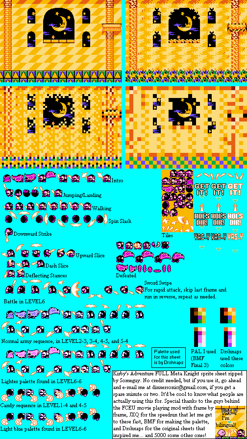 NES - Kirby's Adventure - Meta Knight - The Spriters Resource