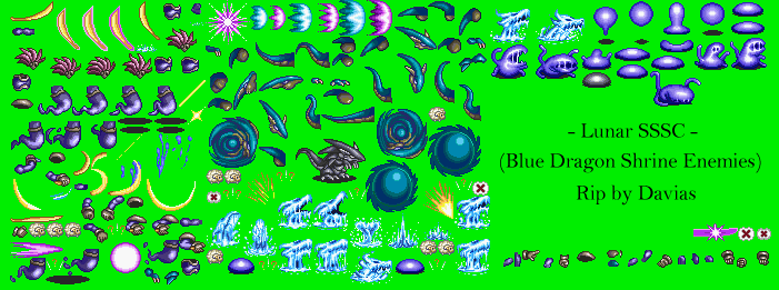 PlayStation - Star Story Complete Blue Dragon Shrine Enemies - The Spriters Resource