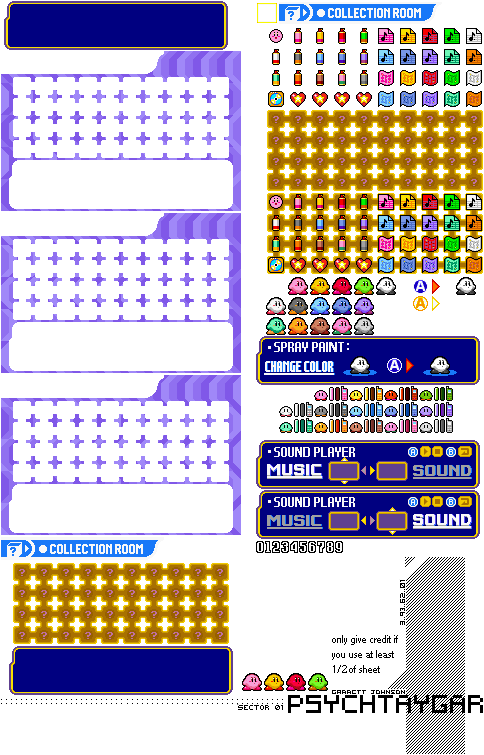 The Spriters Resource - Full Sheet View - Kirby & the Amazing Mirror -  Collection Room