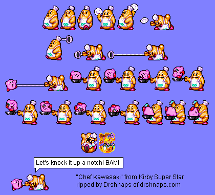 Giv rettigheder lade snatch SNES - Kirby Super Star / Kirby's Fun Pak - Chef Kawasaki - The Spriters  Resource