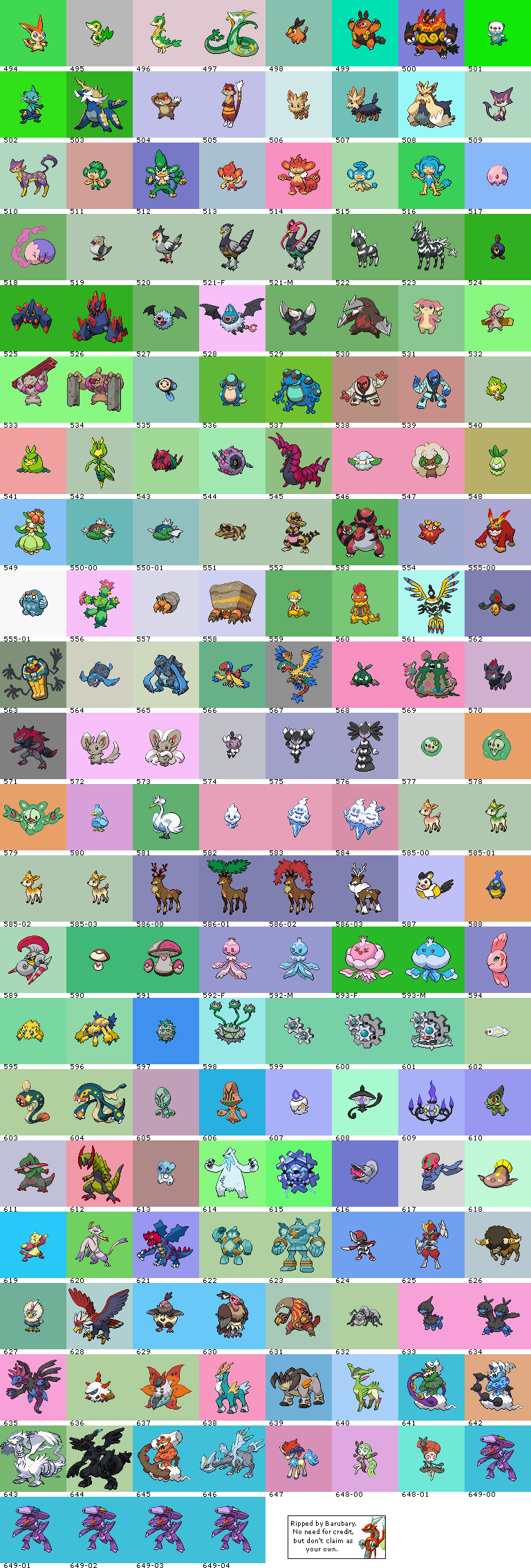 The Spriters Resource - Full Sheet View - Pokémon Black 2 / White 2 -  Pokémon Icons