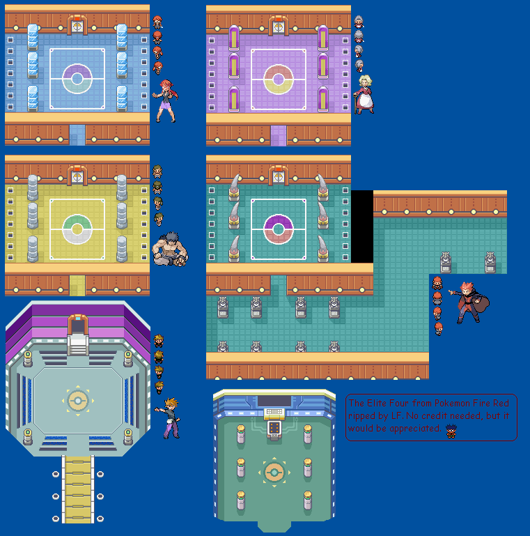 Game Boy Advance Pokémon FireRed / LeafGreen Elite Four - The Spriters Resource