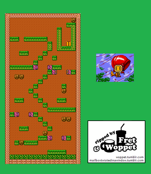 Game Boy / GBC - Pocket Bomberman - Stage 2 - The Spriters Resource