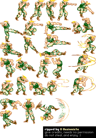 Mobile - Street Fighter 4 2011 - Guile - The Spriters Resource