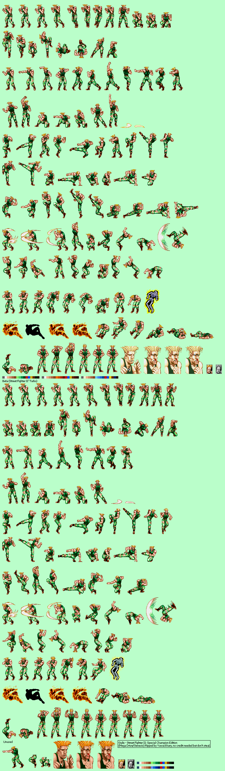 All Street Fighters sprites, fighting games