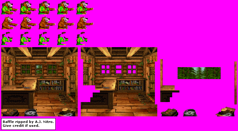 The Spriters Resource - Full Sheet View - Donkey Kong Country 3: Dixie  Kong's Double Trouble - Flying Fiends