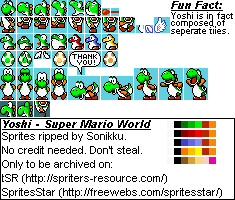 Todos os Tipos de Yoshi - Super Mario World 