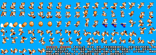 Game Gear - Sonic Chaos - Tails - The Spriters Resource