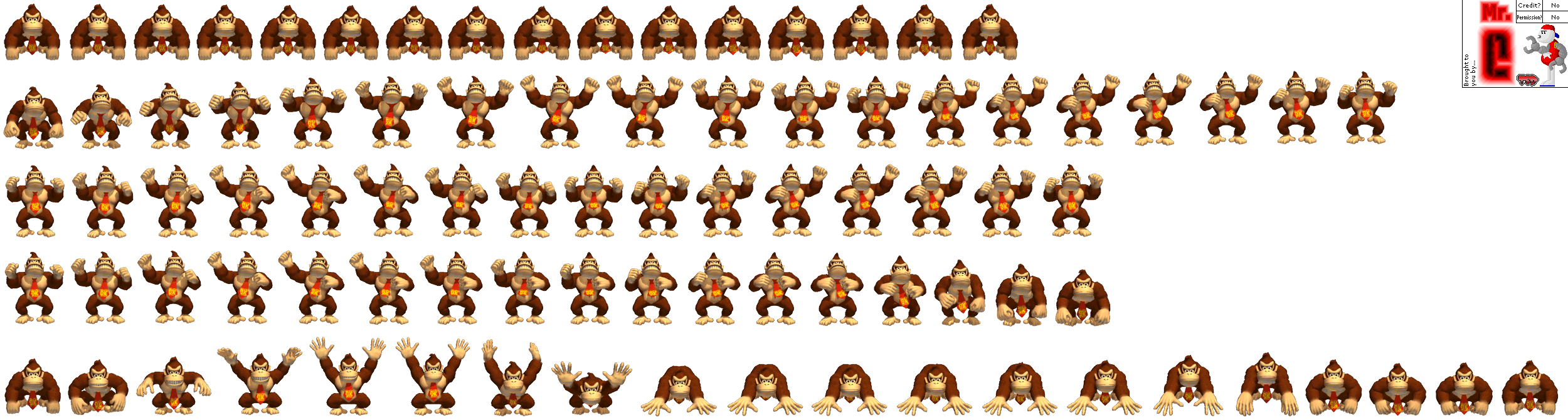 The Spriters Resource - Full Sheet View - Donkey Kong Country 2