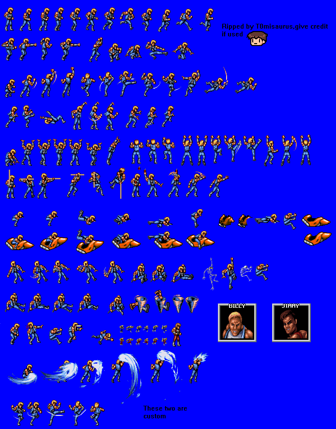 Neo Geo / NGCD - Double Dragon - Vs Portraits - The Spriters Resource