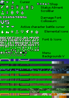 SNES - Shadowrun - Menu Elements + Fonts - The Spriters Resource
