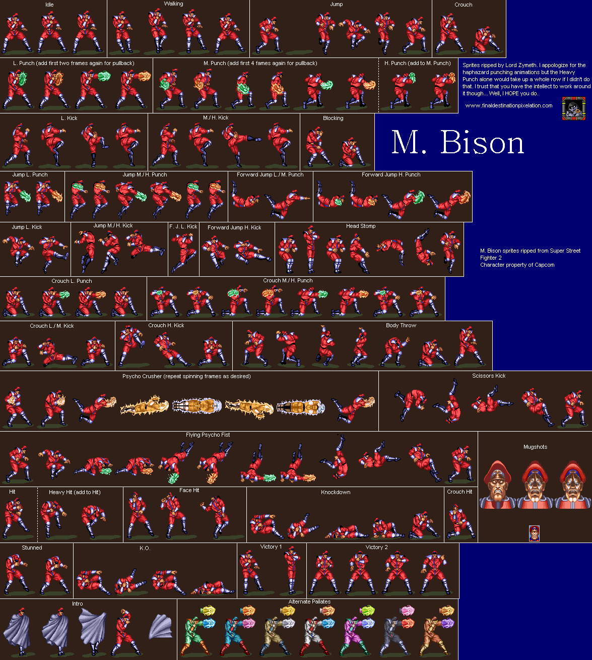 M.Bison Street Fighter 2 [M.U.G.E.N] [Mods]