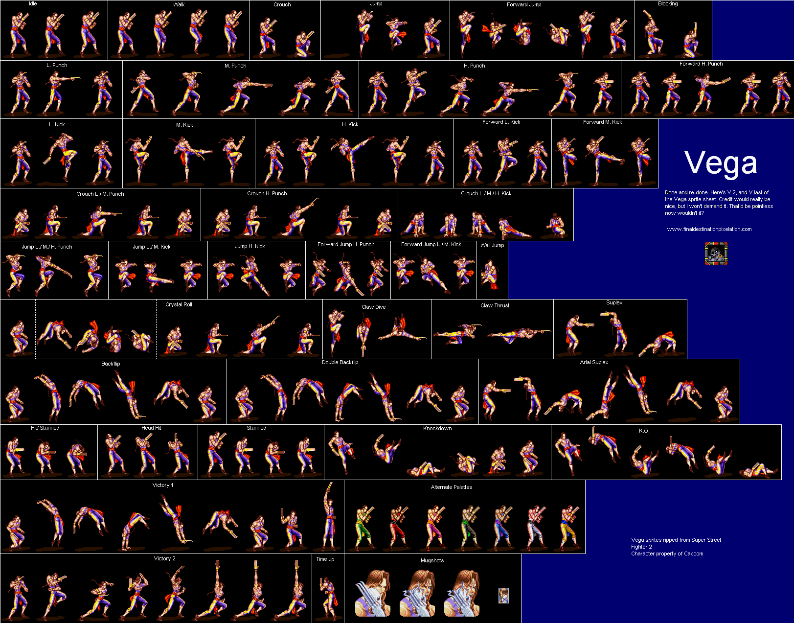 Vega/Sprites, Street Fighter Wiki