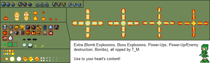 SNES - Super Bomberman 3 - Items & Effects - The Spriters Resource
