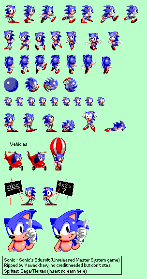 Master System - Sonic's Edusoft (Prototype) - Sonic - The Spriters