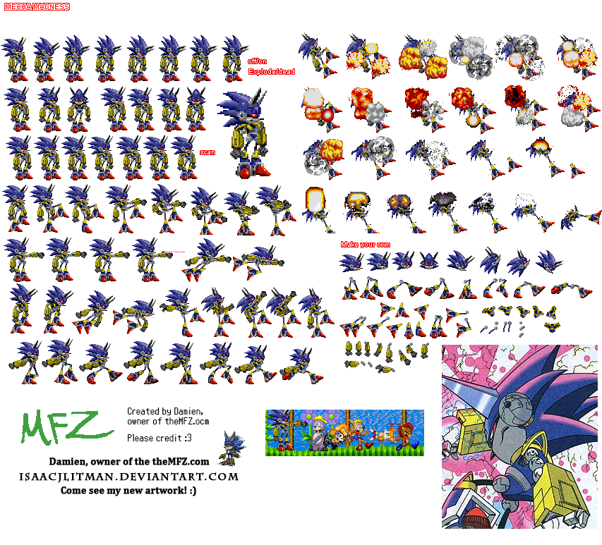 Custom / Edited - Sonic the Hedgehog Media Customs - Mecha Sonic - The  Spriters Resource