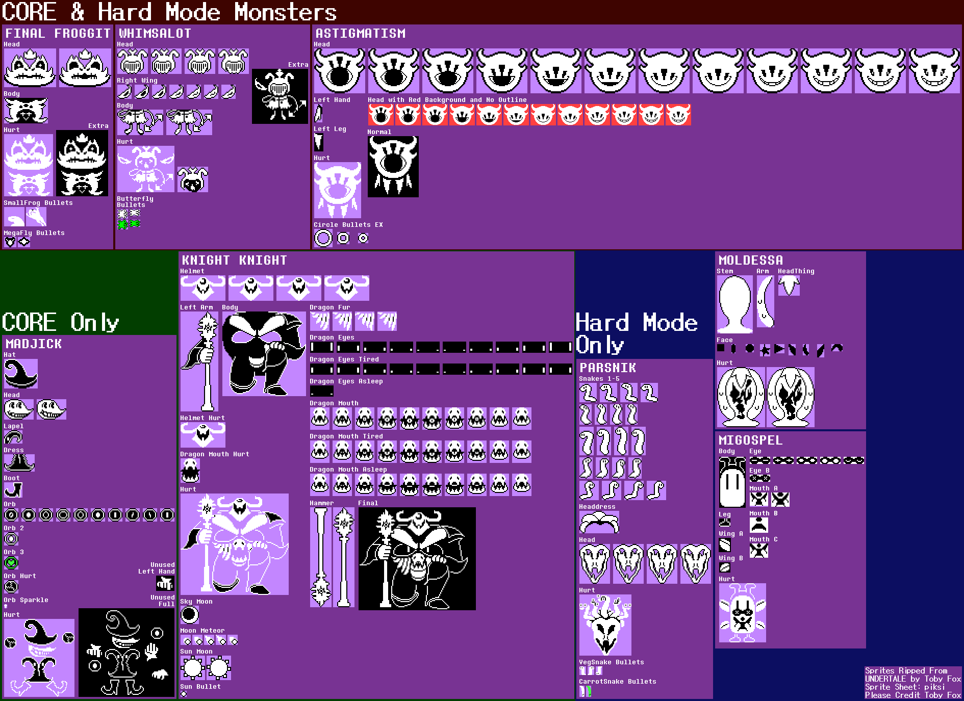 Pc Computer Undertale Monsters Core Hard Mode The Spriters Resource