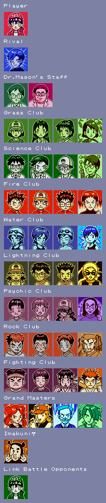 Game Boy / GBC Pokémon Trading - Characters (Portraits) - The Spriters Resource