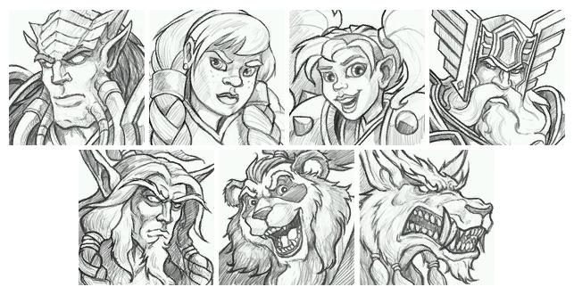 Pc Computer Heroes Of The Storm Sketch Portraits Alliance The Spriters Resource