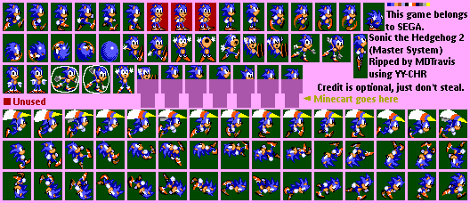Sonic The Hedgehog 2 Sprite Sheets - Sega Genesis - Sonic Galaxy.net