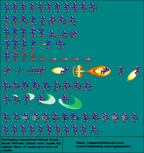 Custom / Edited - Sonic the Hedgehog Customs - Metal Sonic (Sonic  Advance-Style) - The Spriters Resource