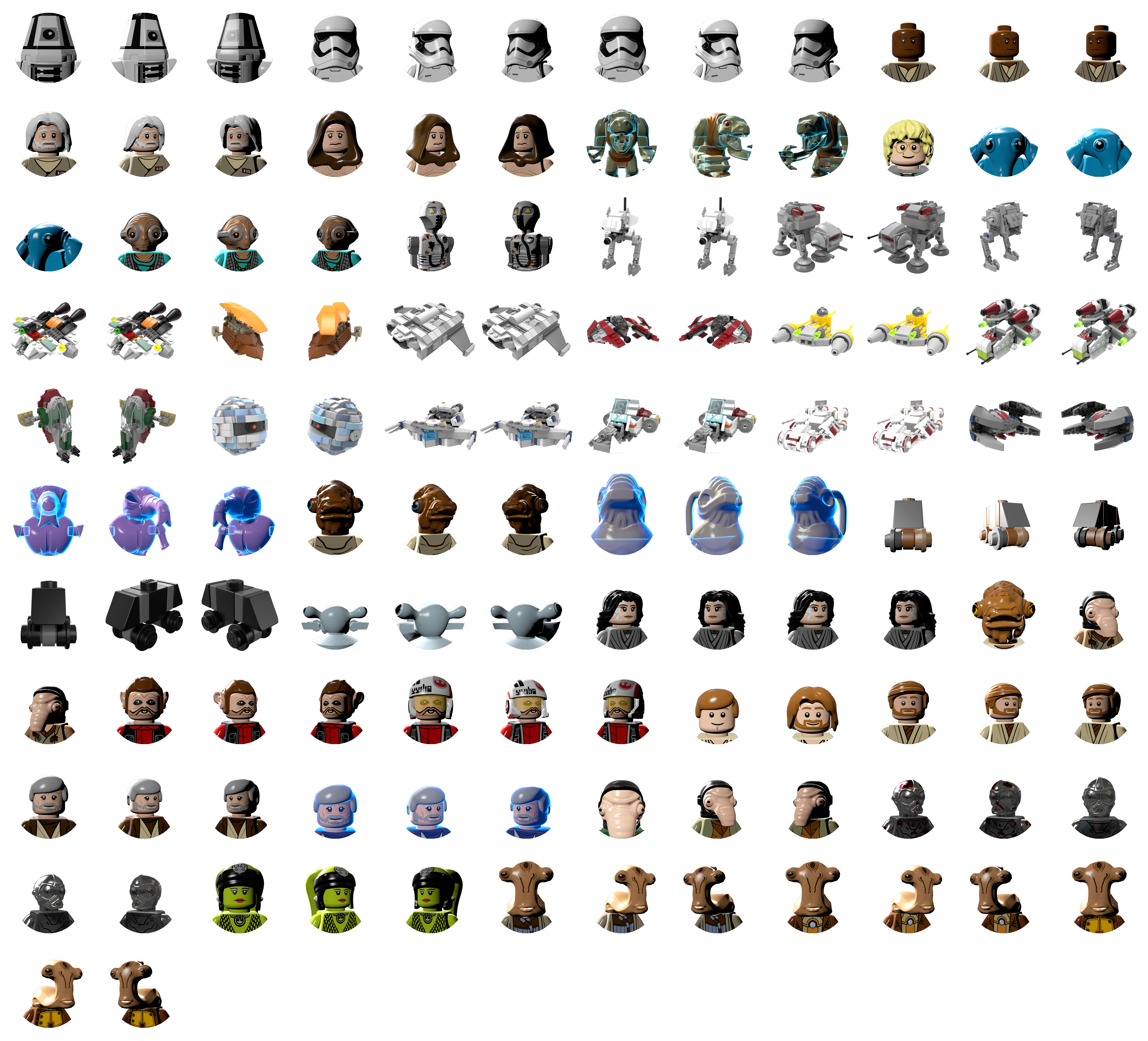 Milepæl Sult Christchurch PC / Computer - LEGO Star Wars: The Force Awakens - Character Icons (M-O) -  The Spriters Resource