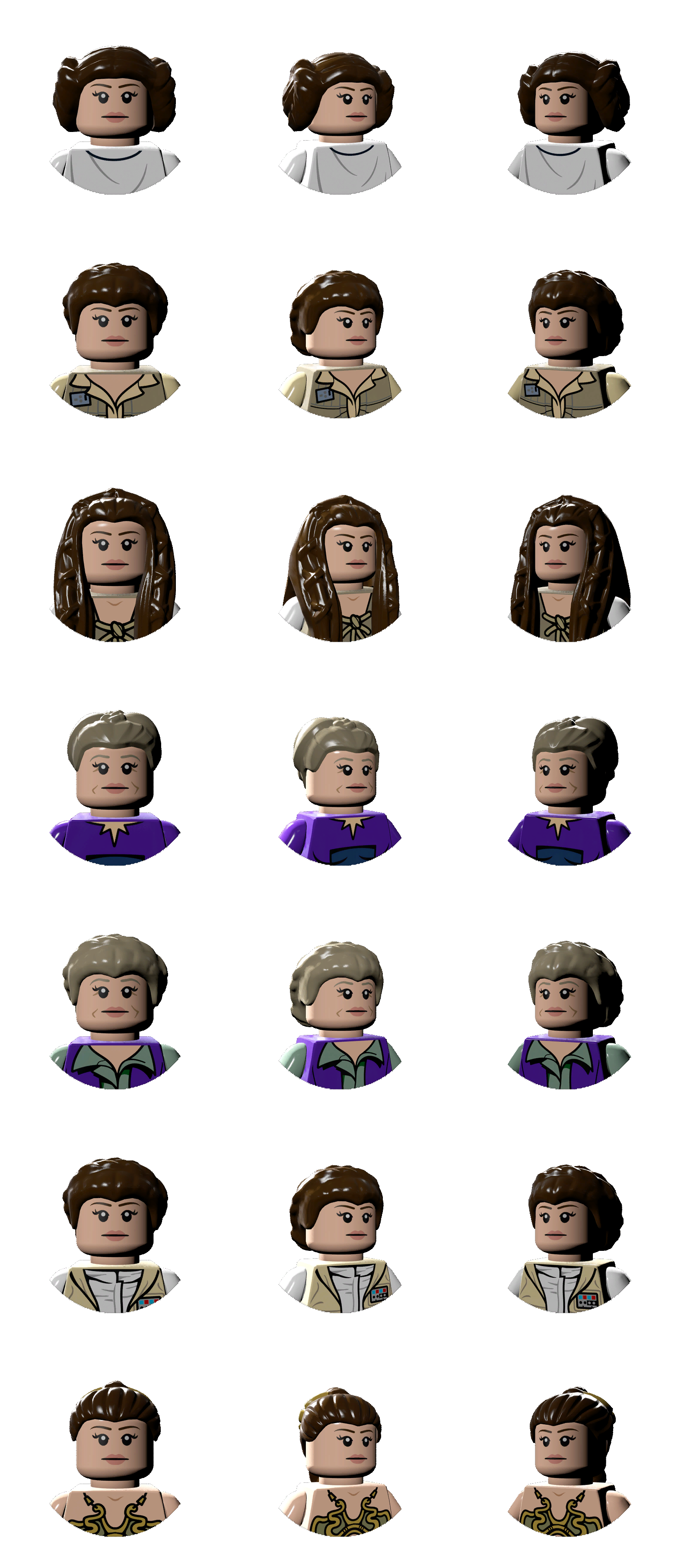 Download Pc Computer Lego Star Wars The Force Awakens Character Icons Princess Leia The Spriters Resource