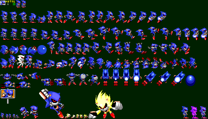 Sega Genesis / 32X - Metal Sonic in Sonic 2 (Hack) - Metal Sonic - The  Spriters Resource