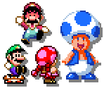Mario, Luigi, Toad, Toadette, & Items (SMW-Style, Expanded) - Mario Customs