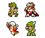 Fire Crystal Jobs - Final Fantasy III (Pixel Remaster)
