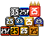 25th Anniversary Blocks (Various Styles) - Mario Customs