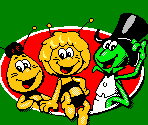 Title Screen, Language Select and Logos - Maya the Bee: Garden Adventures (PAL)