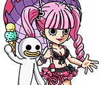 #0685 - Ice Cream-Loving Perona - Strawberry Ice Cream - One Piece: Treasure Cruise