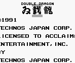 Startup Screen - Double Dragon II