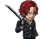 #0529 - Shanks - Black Clad Redhead - One Piece: Treasure Cruise