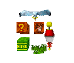 Waterski Obstacles and Crates - Crash Bandicoot 2: N-Tranced