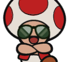Red Toad (Shades) - Paper Mario: The Origami King