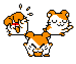 Blushie, Blash-T, Hulahula - Hamtaro: Ham-Hams Unite