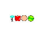Foods and Powerups (320x240) - Super Pac-Man (J2ME / BREW, Americas)