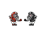 Football Zombie & Giga-Football Zombie (NES-Style) - Plants vs. Zombies Customs