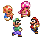 Mario, Luigi, Toad & Toadette (SMAS SMB2-Style) - Mario Customs