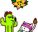 Cactus, Starfruit and Cattail (NES-style) - Plants vs. Zombies Customs