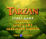 Title Screen & Main Menu - Tarzan