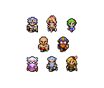 Overworld Sprites (Party) - Final Fantasy 4