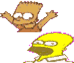 Bart and Homer Icons - Crash Bash