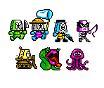Friendly Characters Enemies - Super Air Zonk: Rockabilly-Paradise