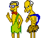 Caveman Smithers and Mr. Burns - Virtual Bart