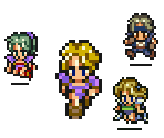 Terra and Others (Early Sprites, Recreation) - Final Fantasy 6 Customs