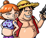 #0985 - Demalo Black & Chocolat - Impostor Straw Hat Pirates - One Piece: Treasure Cruise