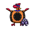 Chikkun Hammer & Barrel Pterosaur - Super Genjin 2 (JPN)
